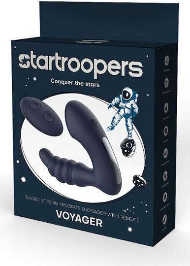 Dream Toys Anal Plug with Vibration Blue 18.8cm