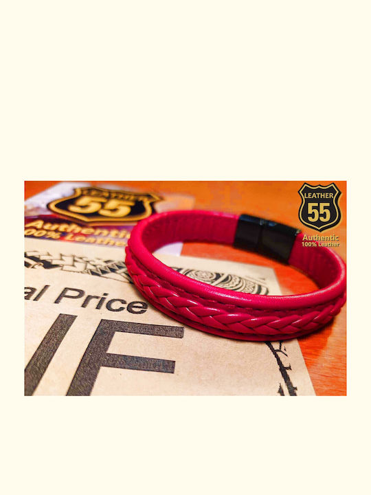 Leather 55 Ανδρικό Βραχιόλι Δερμάτινο