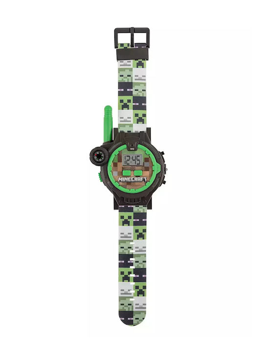 Disney Ceas digital pentru copii Minecraft cu curea din cauciuc/plastic Verde