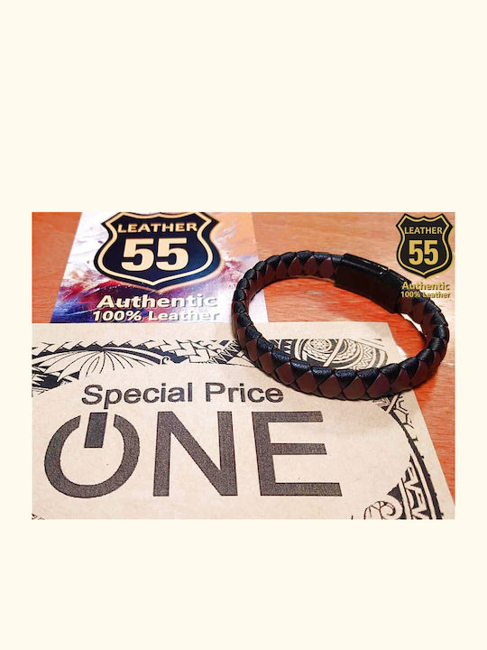 Leather 55 Men's Bracelet made of Leather
