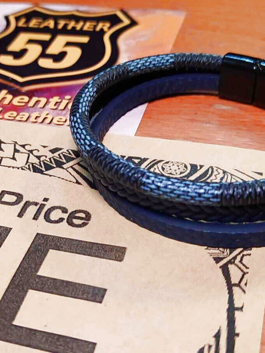 Leather 55 Ανδρικό Βραχιόλι από Δέρμα