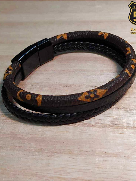 Leather 55 Ανδρικό Βραχιόλι από Δέρμα