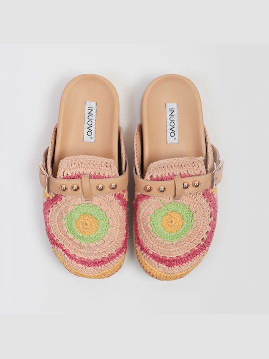 Inuovo Flat Leather Mules