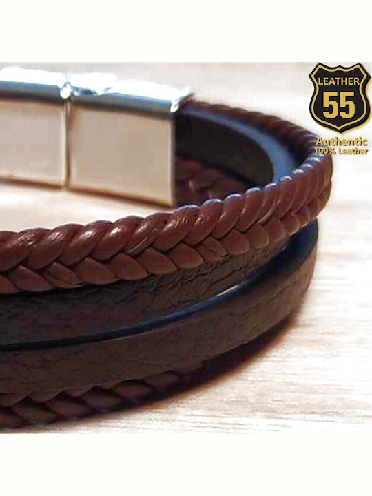 Leather 55 Men's Bracelet made of Leather