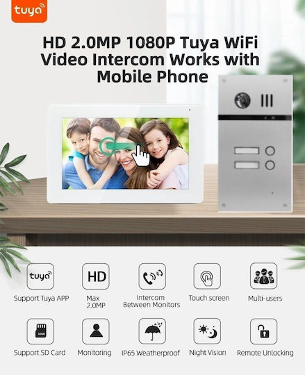 Joytimer Wireless Video Intercom Set Wi-Fi 66721AW 642512S White