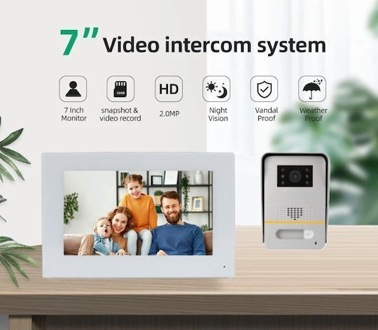 Joytimer Wireless Video Intercom Set Wi-Fi Black