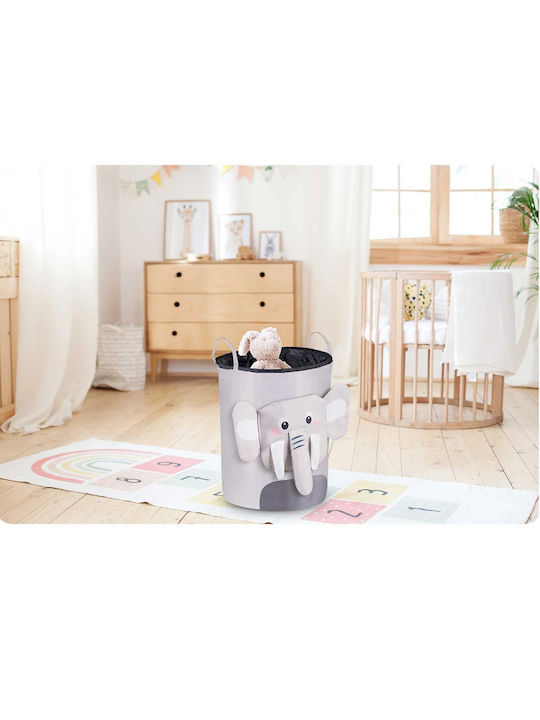 Nukido Children's Storage Basket made of Fabric Gray 34x54cm 1pcs