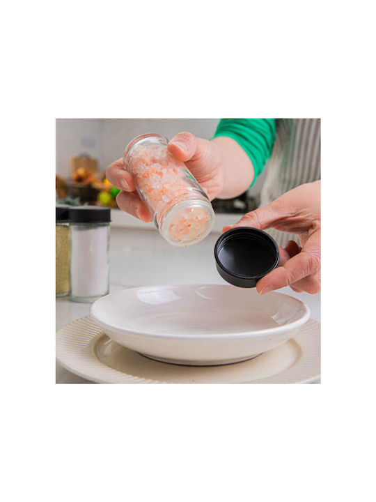 Plastic Tabletop Rotating Spice Rack Black