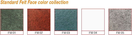 Alphacoustic Rec Felt.50 Σετ Ηχοαπορροφητικών (6τμχ) σε Κόκκινο Χρώμα