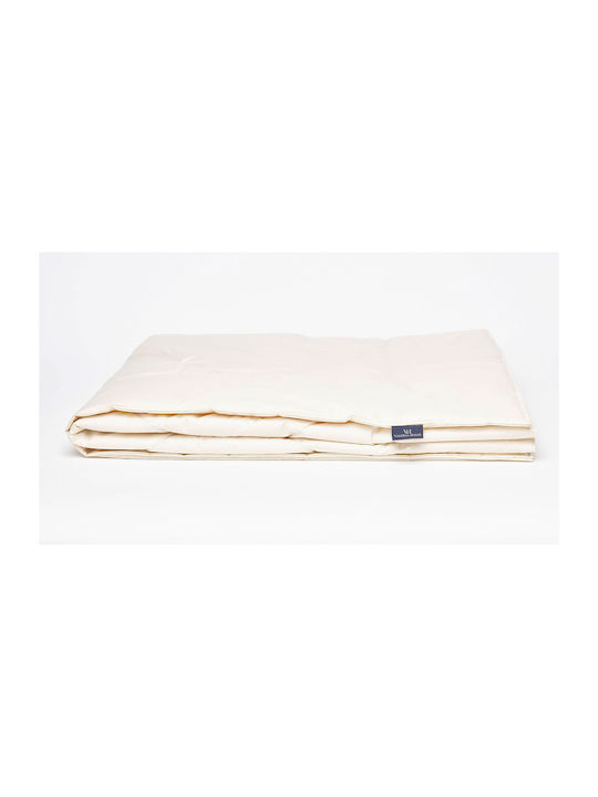 Valeria Home Pătură Dublă cu Umplere din Amestec de In și Mătase 200x220 cm Primăvară-Toamnă Flaxilk 300 GSM