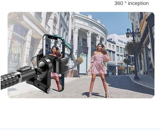 Andowl Q18 Selfie Stick Τρίποδο Κινητού Bluetooth με Φωτισμό Μαύρο