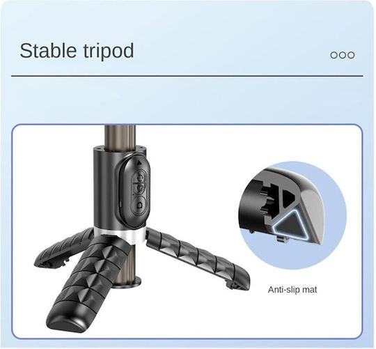 Andowl Q18 Selfie Stick Τρίποδο Κινητού Bluetooth με Φωτισμό Μαύρο
