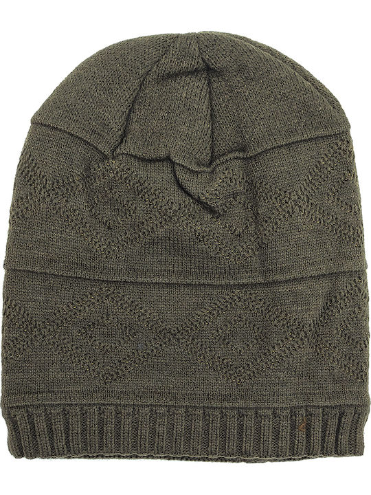 Beanie Unisex Σκούφος Πλεκτός σε Καφέ χρώμα
