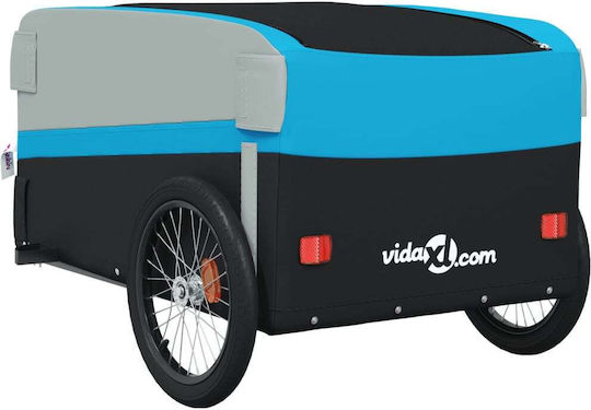 Vidaxl Anhänger Für Fahrräder Schwarze Blaue 45 Kilo Eisen