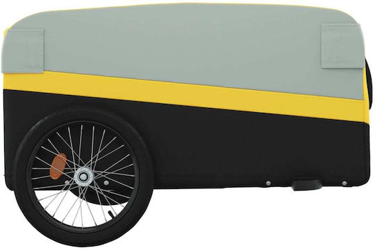 Vidaxl Bicycle Trailer Black Yellow 45 Kilograms Iron