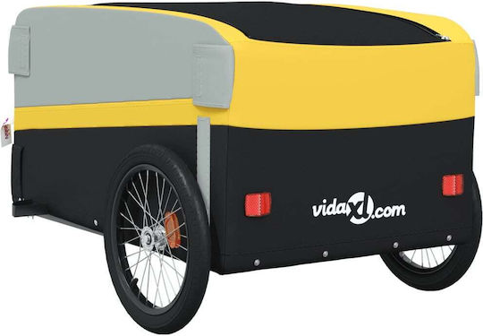 Vidaxl Bicycle Trailer Black Yellow 45 Kilograms Iron