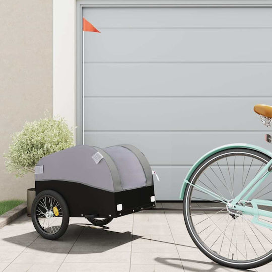 Vidaxl Anhänger Fahrradzubehör Schwarz Grau 30 Kilo Eisen