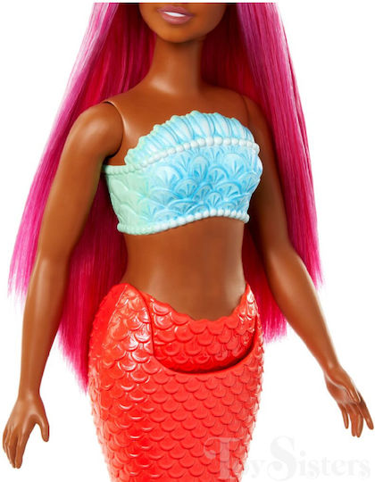 Barbie Dreamtopia:Mermaid Doll Dreamtopia Dark Orange for 3+ years+ Years