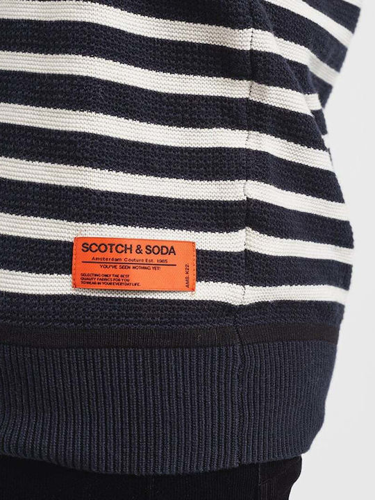 Scotch & Soda Pulover Bărbătesc cu Mânecă Lungă Negru