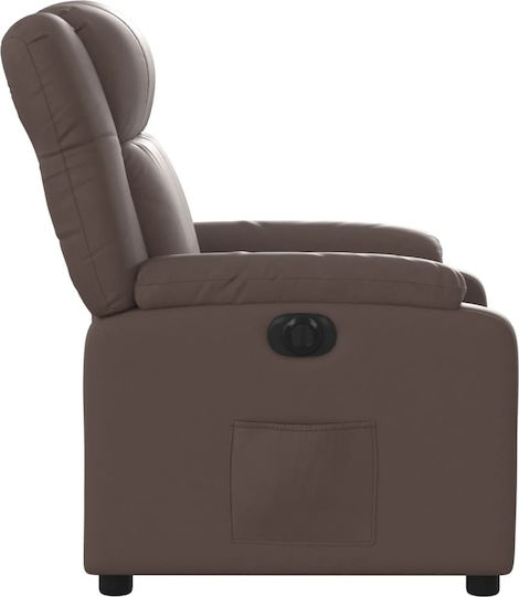 Relax Armchair with Footstool from Leatherette Coffee 77x95x99cm