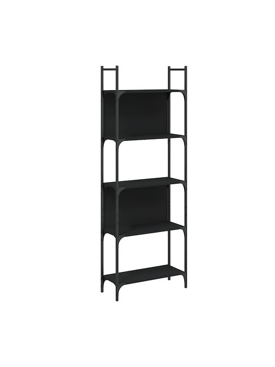 Bookcase Black 60.5x24x166.5cm