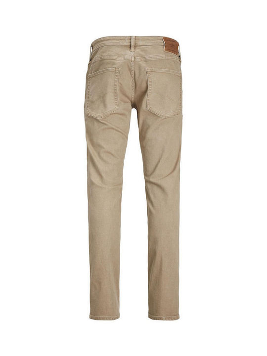 Jack & Jones Am Pantaloni de Bărbați din Jean în Croială Slim Beige