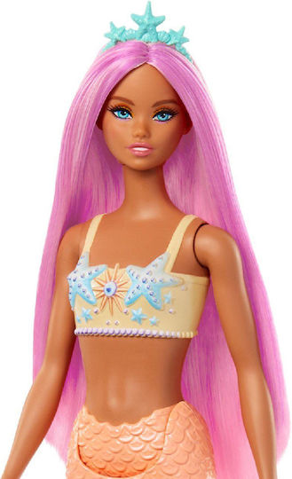 Barbie Dreamtopia Mermaid Doll Dreamtopia Mermaid With Salmon Tail for 3+ years+ Years