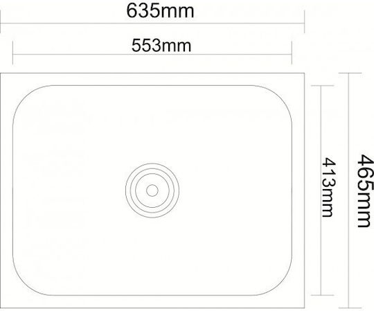Inter Ceramic 6346 Ένθετος Inox Μ63xΠ46cm Γκρι Inter Ceramic 6346 Ένθετος Inox Μ63xΠ46cm Γκρι