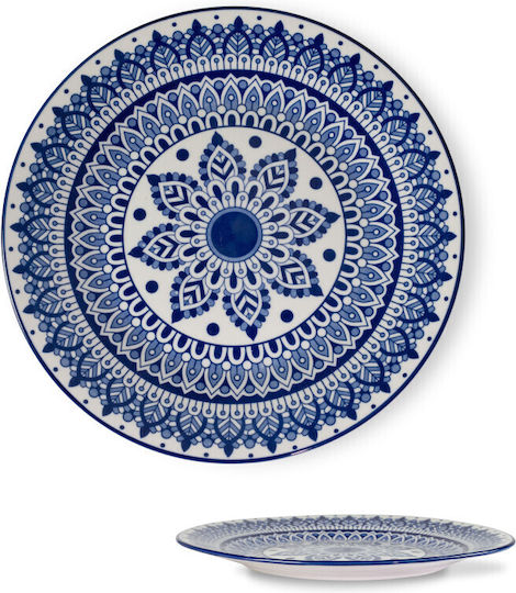Viosarp Design Servierplatte Untiefe aus Porzellan Weiß mit Durchmesser 23cm