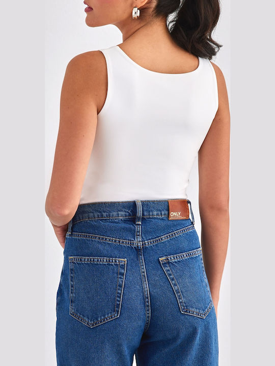 Women's Athletic Blouse Sleeveless White