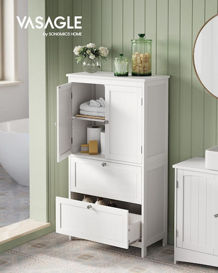 Vasagle Bathroom Cabinet L60xW30xH110cm White