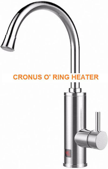 Cronus O' Ring KA-8SS Electric Single-Phase Instant Heater Tap for Kitchen 3.3kW Inox
