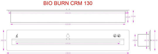 EcoHot CRM130 Καυστήρας για Τζάκι Βιοαιθανόλης