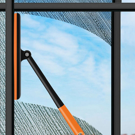 Kunststoff Drehbar Reinigungsbürsten mit Handgriff für Allgemeine Verwendung Orange 1Stück