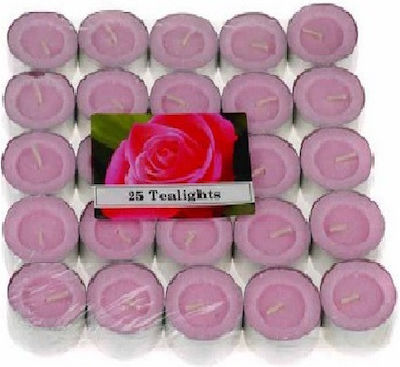 Candil Scented Tealights Rose Pink (up to 4hrs Duration) 25pcs