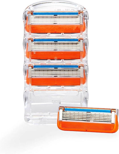 Gillette Fusion5 Ανταλλακτικές Κεφαλές με 5 Λεπίδες & Λιπαντική Ταινία 8τμχ
