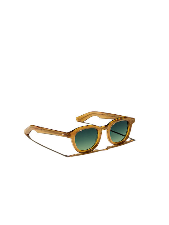 Moscot Dahven Sunglasses with Brown Plastic Frame and Green Gradient Lens DAHVEN BLONDE