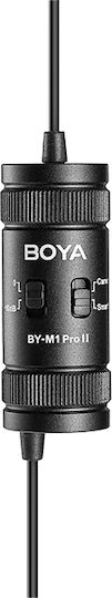 Boya BY-M1 Pro II Electret Microfon Πέτου, Clip On Jurnalistic