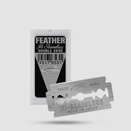 Feather Hi Stainless Platinum Double Edge Ανταλλακτικές Λεπίδες 5τμχ
