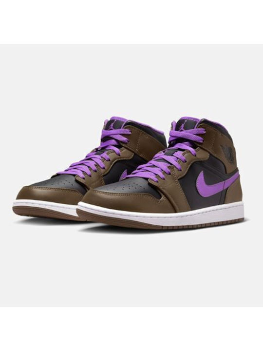 Jordan Air Jordan 1 Mid Boots Palomino / Wild Berry / Black / White