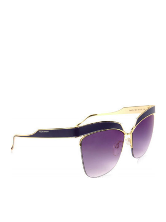 Ana Hickmann Damen Sonnenbrille mit Lila Metall Gestell und Lila Spiegel Linse