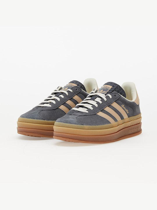 Adidas Gazelle Bold Γυναικεία Sneakers Grey Six / Magic Beige / Crew White