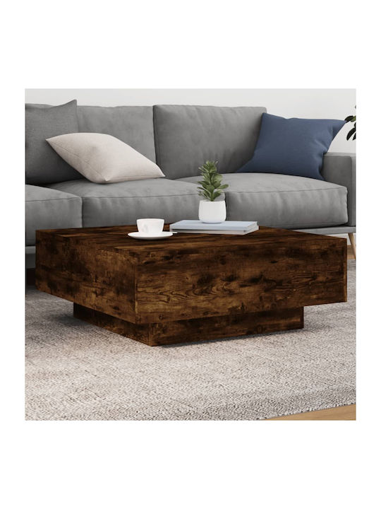 Square Wooden Coffee Table Smoky Oak L80xW80xH31cm