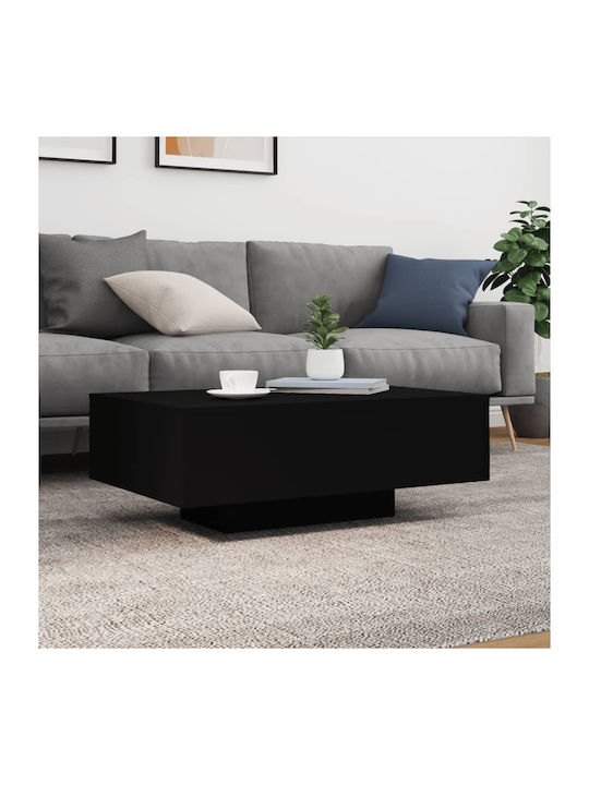 Rectangular Central Wooden Black Coffee Table W85xL55xH31cm