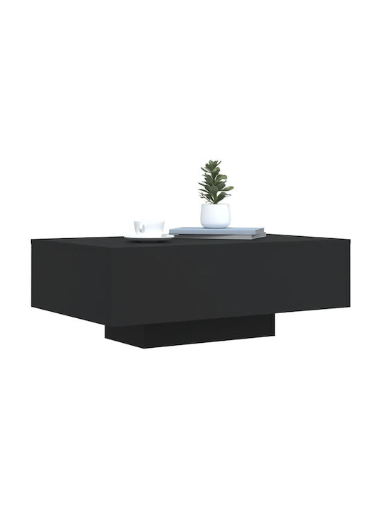Rectangular Central Wooden Black Coffee Table W85xL55xH31cm