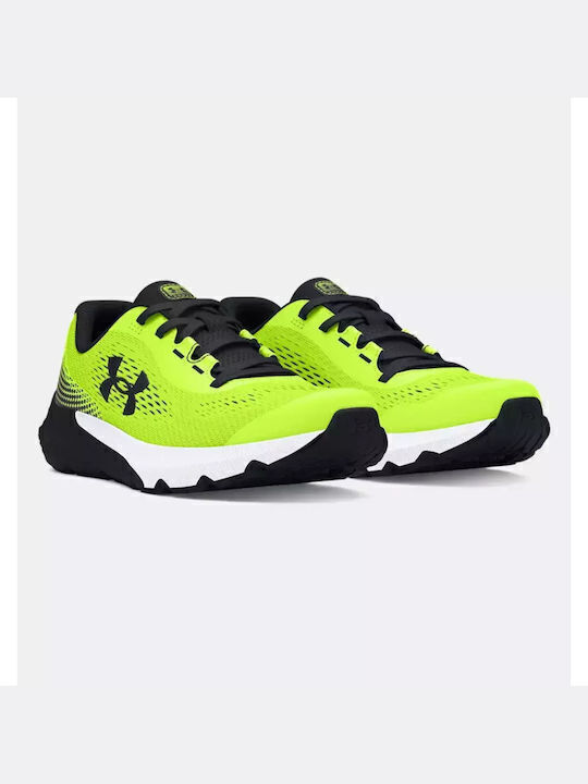 Charged Rogue 4 Kids Sports Shoes Running with Laces Yellow