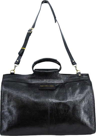 Dermatina 100 Sack Voyage Black made of Leather L49xW26xH26cm