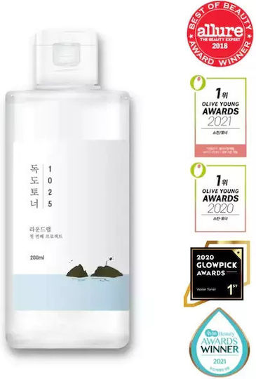 Round Lab 1025 Dokdo Lichid Toner Pentru Față Cu Pantenol Și Acid Hialuronic 200ml