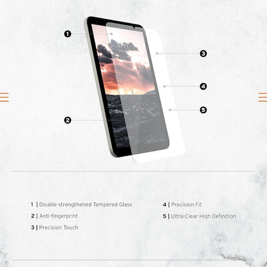 UAG Shield Plus+ 9h 3D 0.2mm Tempered Glass (Apple iPad Mini 6 2021)