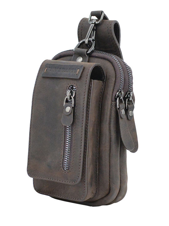 Leather Men's Bag Shoulder / Crossbody Brown